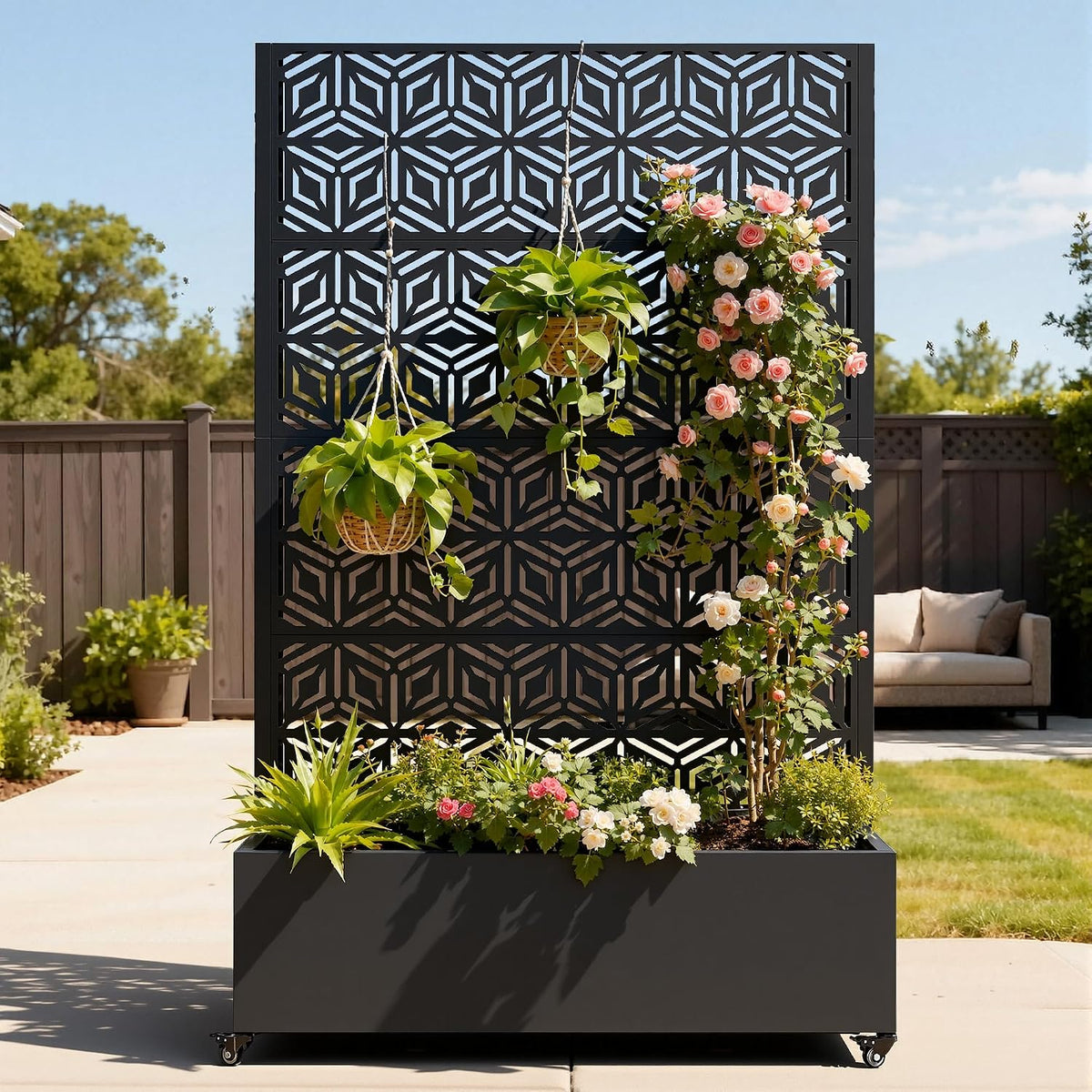 Rustic Metal Trellis Panels