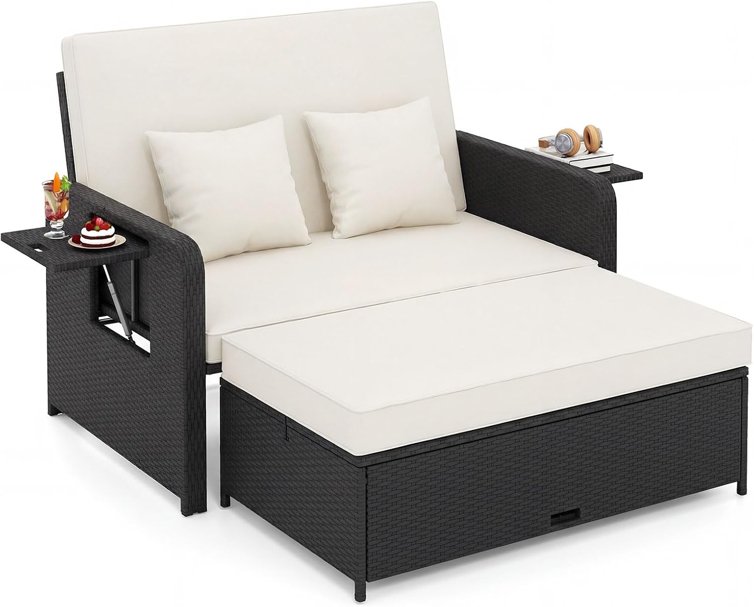 Rattan Patio Daybed Set
