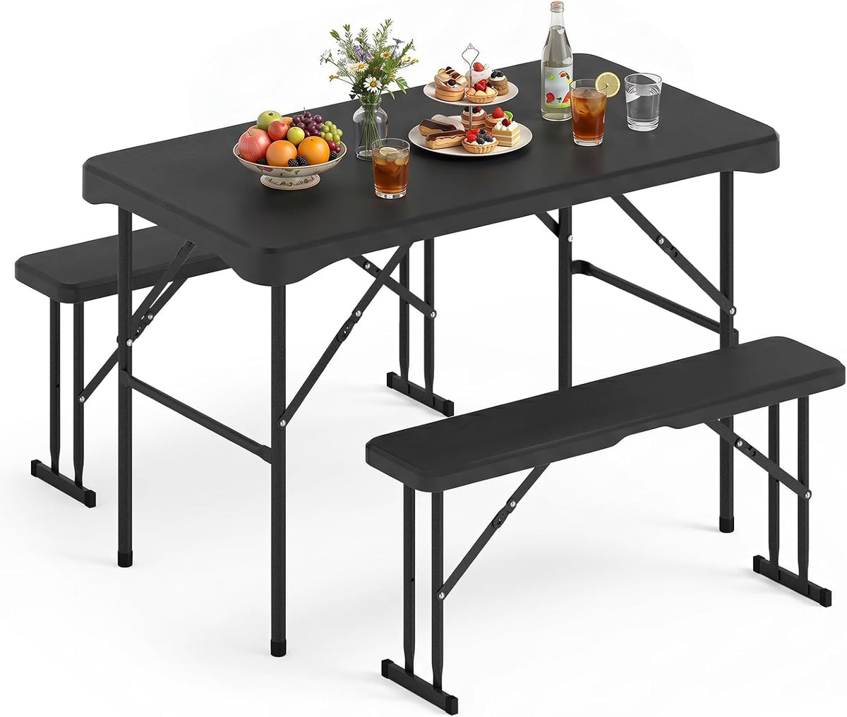 Folding Picnic Table Bench Set