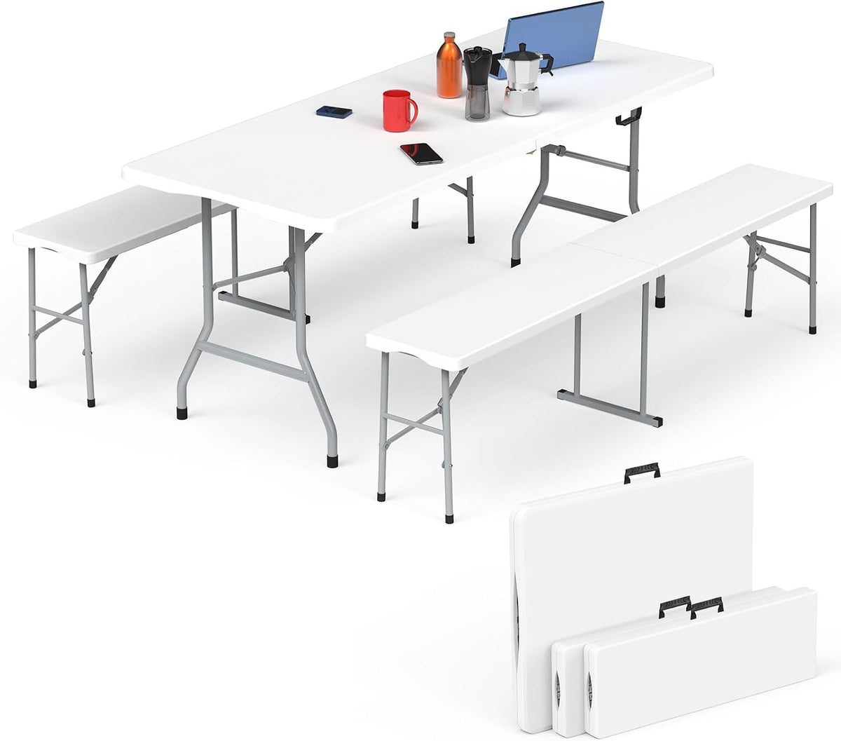 Folding Picnic Table Bench Set