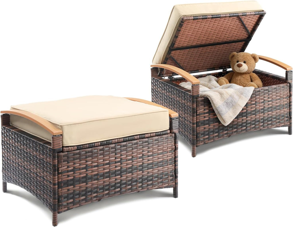 Rattan Ottoman Set