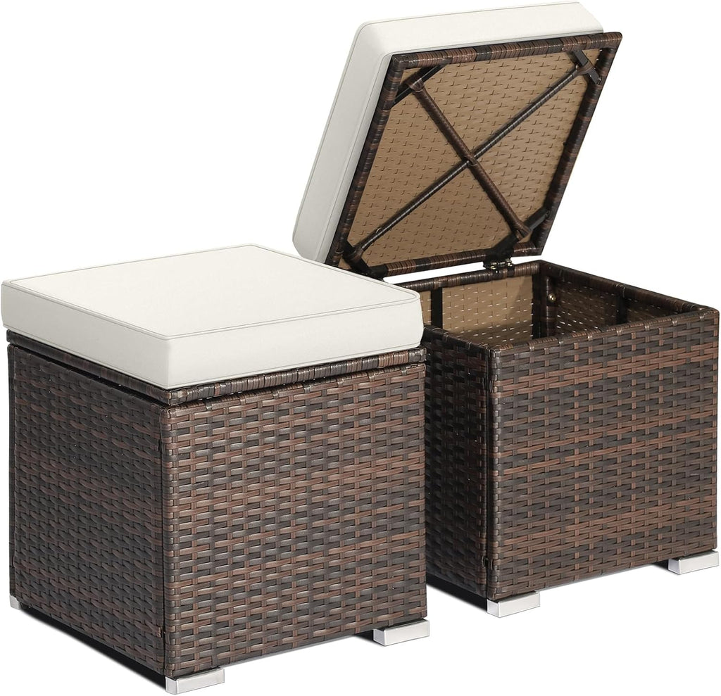Wicker Ottoman