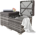 Patio Rattan Ottomans