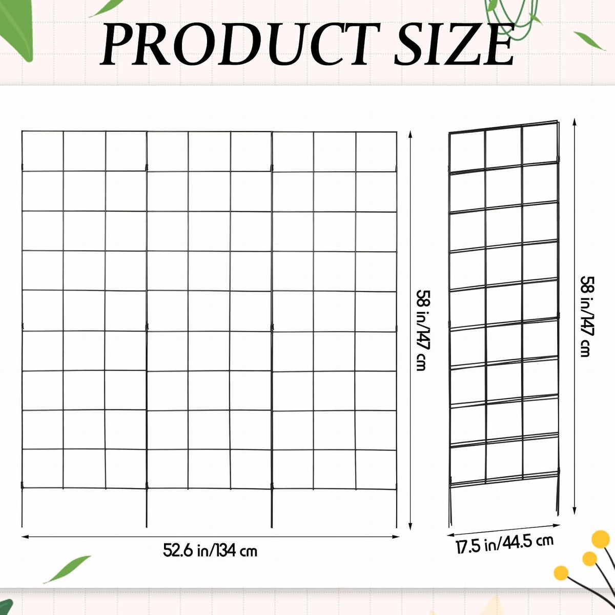 Folding Metal Garden Trellis