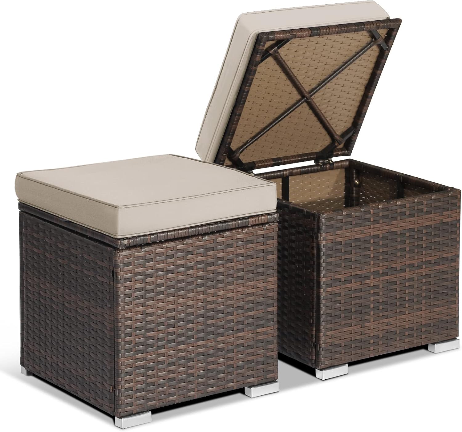 Patio Ottoman Set