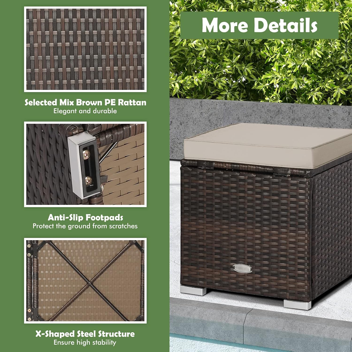 Patio Ottoman Set
