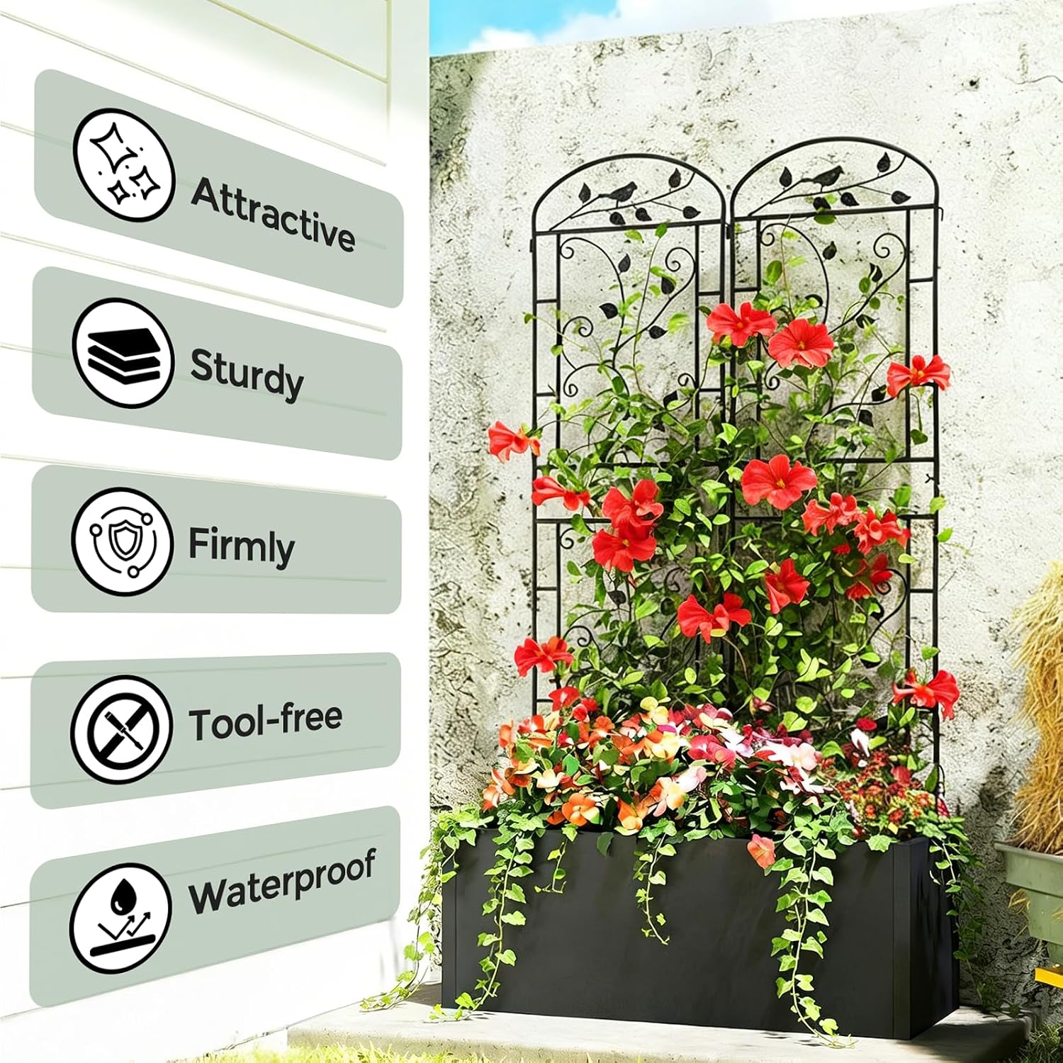 Metal Lattice Garden Trellis