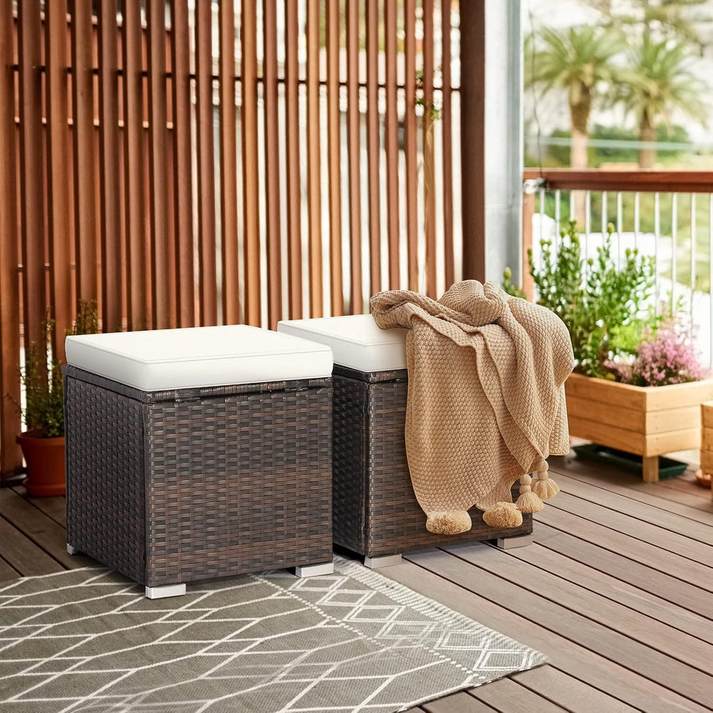 Wicker Ottoman