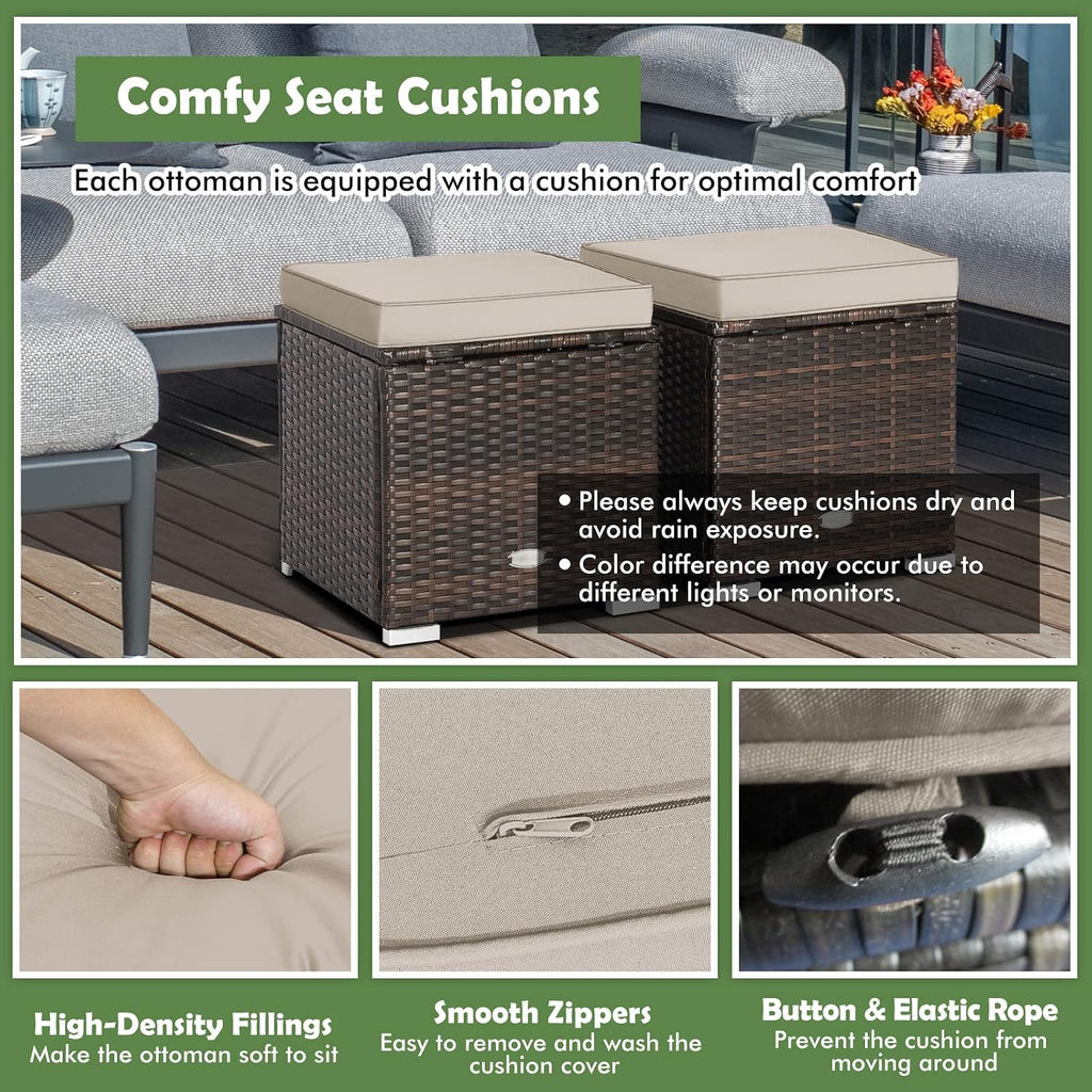 Patio Ottoman Set