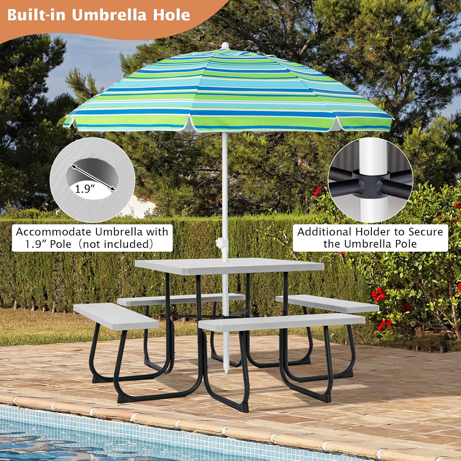 8-Seat Picnic Table Set