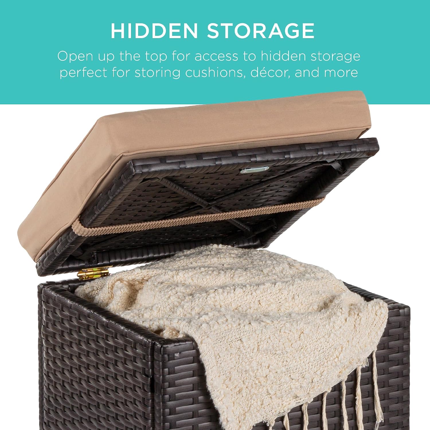 Wicker Ottomans Set of 2