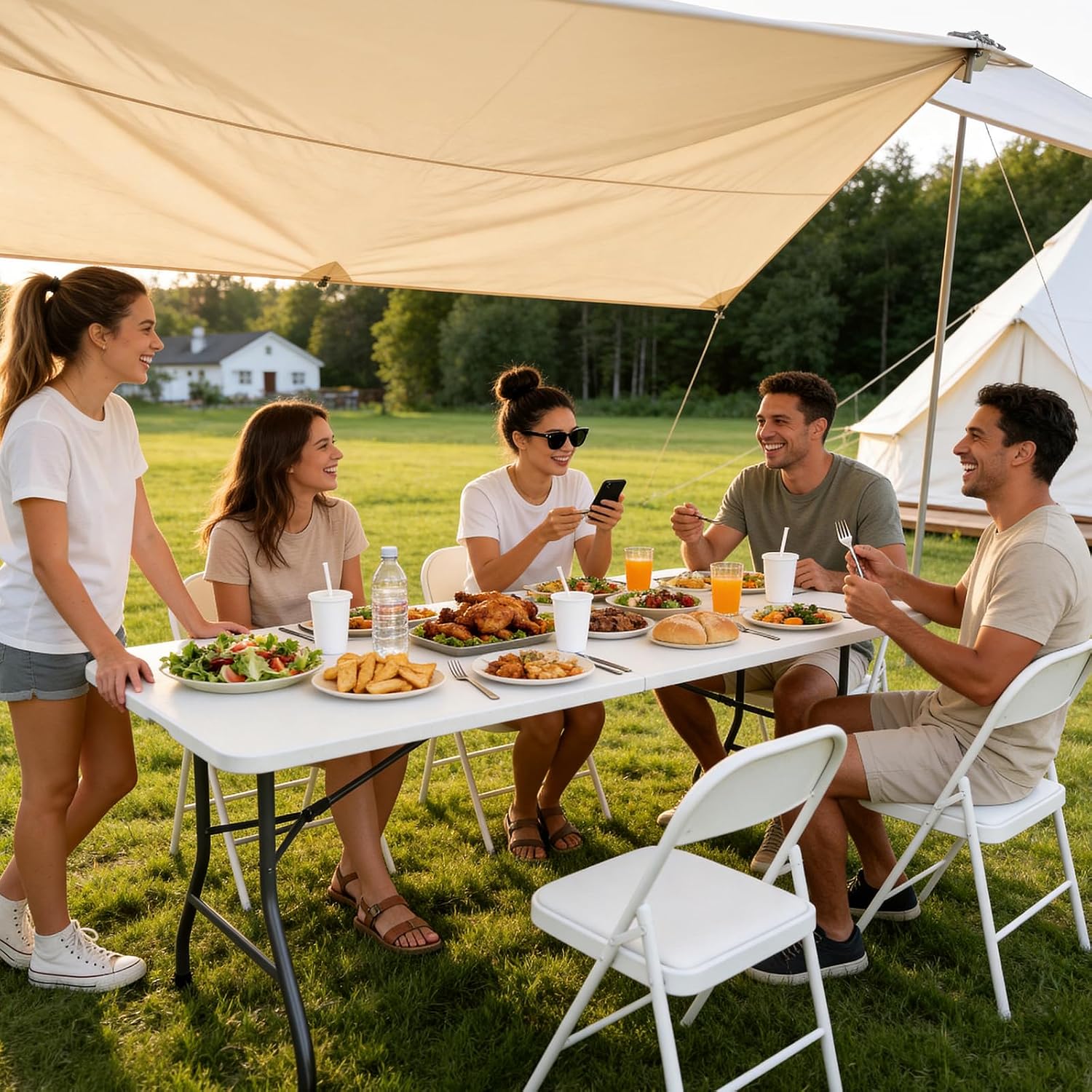 Folding Table And Chairs Set
