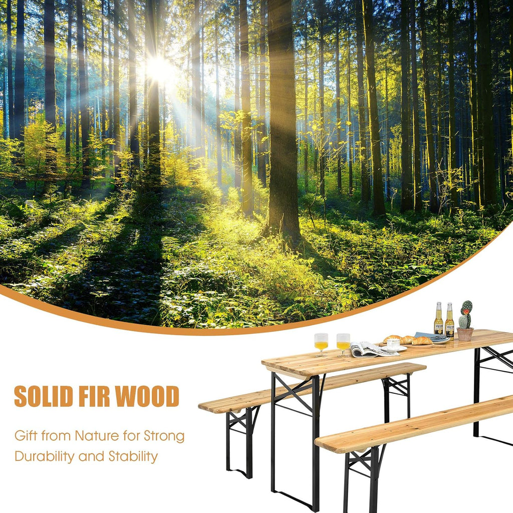 3-Piece Folding Picnic Table Set