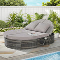 Round Wicker Patio Daybed