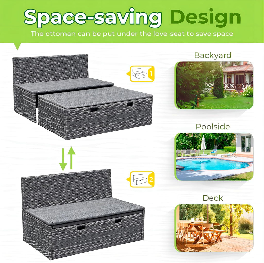 Wicker Outdoor Daybed Set