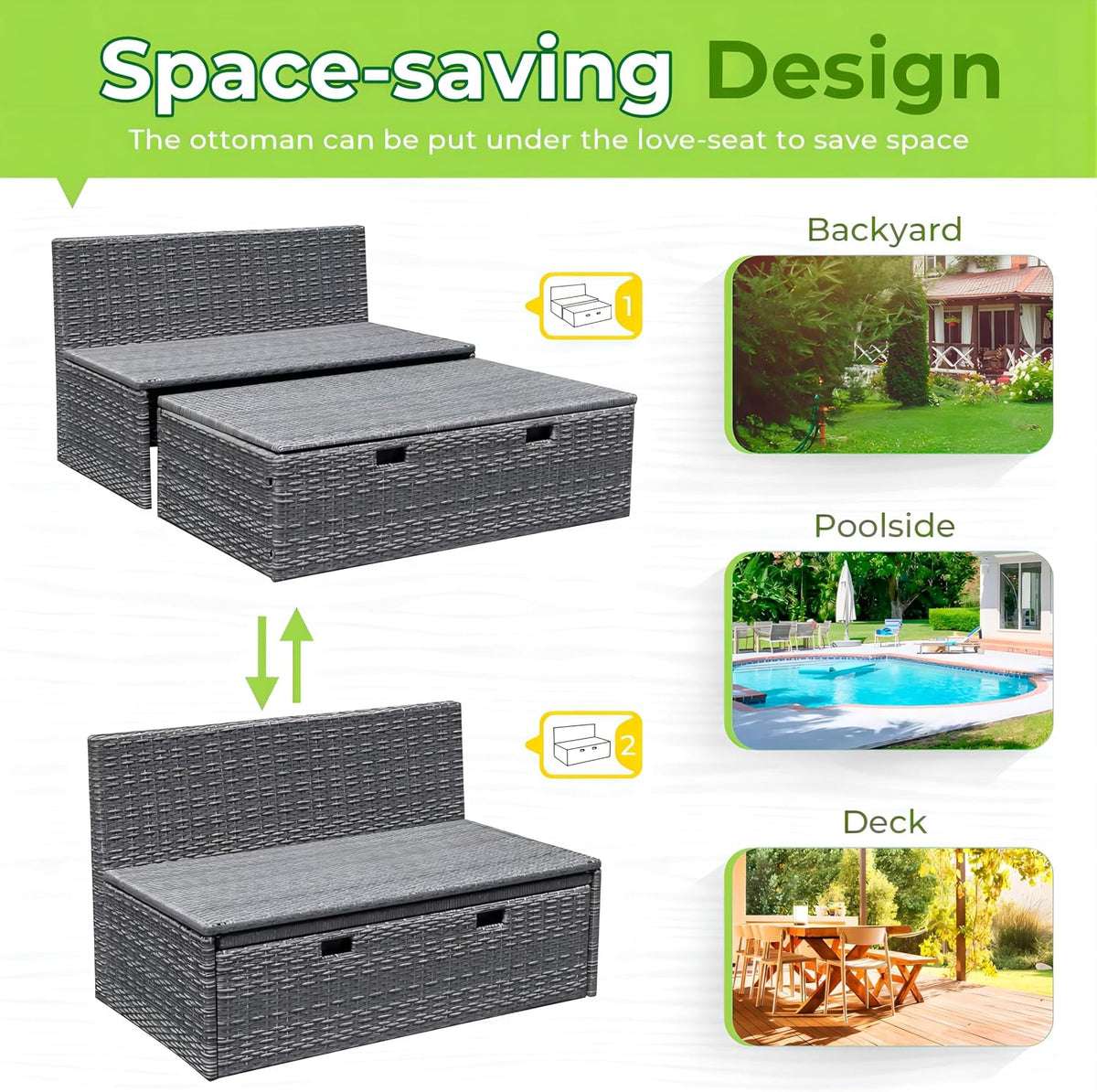 Wicker Outdoor Daybed Set