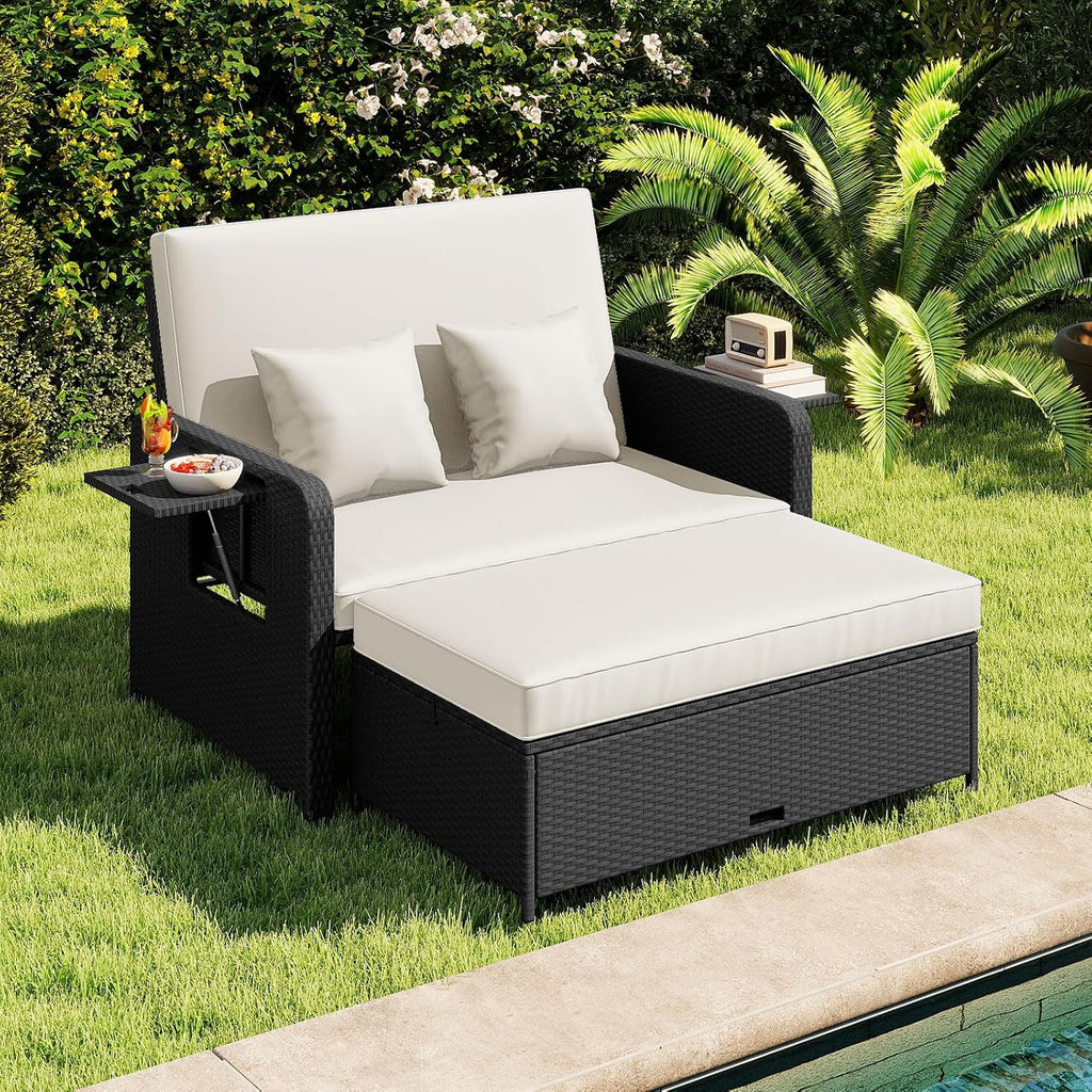 Rattan Patio Daybed Set