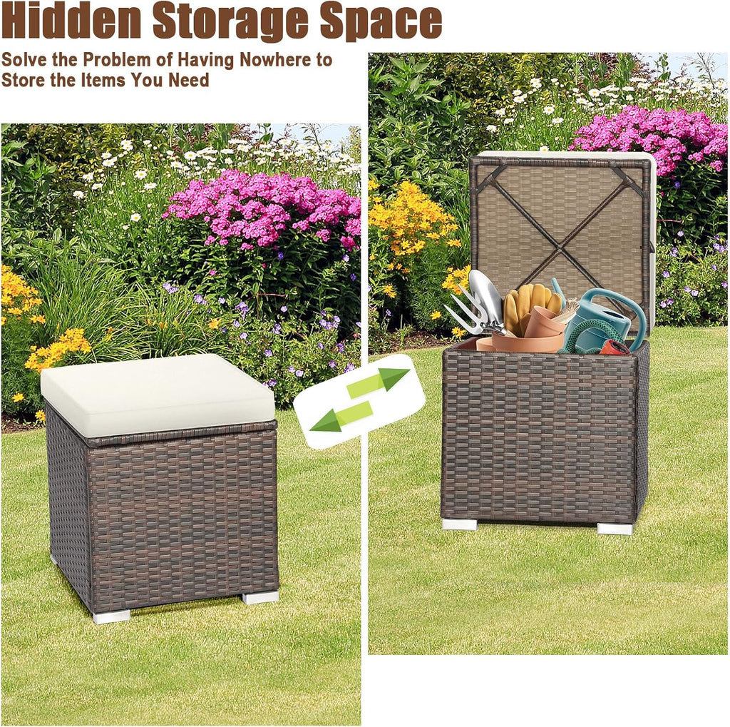Wicker Ottoman