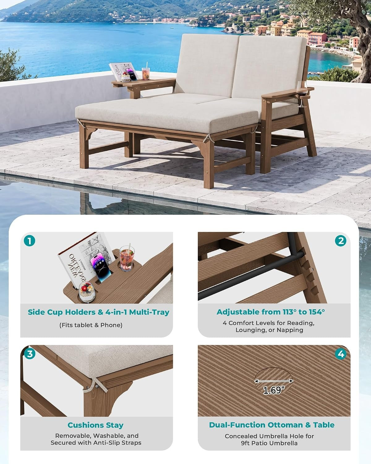Convertible Patio Daybed Set